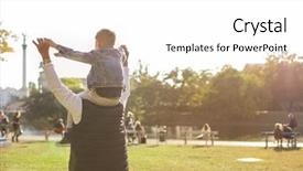  Presentation with company - Beautiful slide set featuring enjoying each other's company backdrop and a white colored foreground