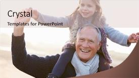  Presentation with grandfather - Slide deck with grandparents - grandfather and granddaughter walking background and a lemonade colored foreground