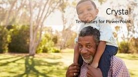  Presentation with grandparents - Cool new presentation with grandparents - grandfather carries grandson on shoulders backdrop and a lemonade colored foreground