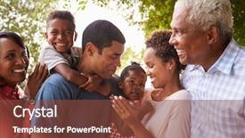  Presentation with grandparents - Beautiful presentation featuring grandparents - multi generation black family look backdrop and a tawny brown colored foreground