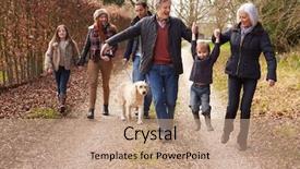  Presentation with generation - Cool new theme with grandparents - multi generation family on countryside backdrop and a coral colored foreground