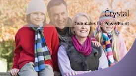  Presentation with grandparents - Slides featuring grandparents and grandchildren on autumn walk background and a lemonade colored foreground