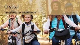  Presentation with grandparents - Theme with grandparents and grandkids cycling background and a yellow colored foreground