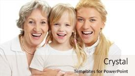  Presentation with daughter - Beautiful slides featuring grandparents day - portrait of grandmother with adult backdrop and a lemonade colored foreground