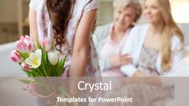  Presentation with grandparents day - Amazing presentation design having grandparents day - rear view of little girl backdrop and a coral colored foreground