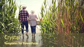  Presentation with grandparents - Presentation theme featuring grandparents-during-goes background and a tawny brown colored foreground