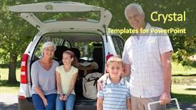  Presentation with grandparents day - Amazing presentation theme having grandparents going on road trip backdrop and a tawny brown colored foreground