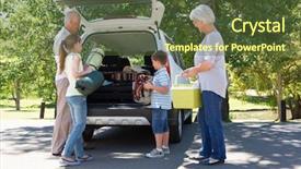  Presentation with grandparents day - Audience pleasing theme consisting of grandparents going on road trip backdrop and a tawny brown colored foreground
