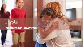  Presentation with grandparents - Audience pleasing presentation design consisting of grandparents-greeting-grandchildren-at-front backdrop and a red colored foreground