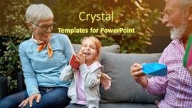  Presentation with grandparents - Slide deck consisting of grandparents-having-great-time background and a tawny brown colored foreground