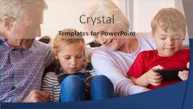  Presentation with mobile games - Amazing presentation having grandparents-playing-video-games backdrop and a lemonade colored foreground