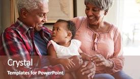  Presentation with baby labor - Beautiful theme featuring grandparents sitting on sofa backdrop and a tawny brown colored foreground