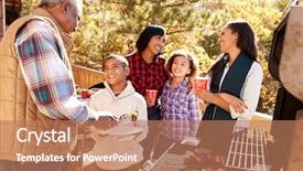  Presentation with grandparents - Slide deck having  background and a  colored foreground