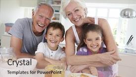  Presentation with kitchen remodeling - Cool new slides with grandparents with grandchildren eating breakfast backdrop and a coral colored foreground