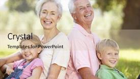  Presentation with grandparents day - Slides consisting of grandparents with grandchildren background and a lemonade colored foreground