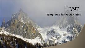  Presentation with blanc - Slides consisting of grands charmoz to the left 3445 m and aiguille du blaitiere 3522 m aiguilles du chamonix mont blanc massif alps chamonix france background and a light gray colored foreground