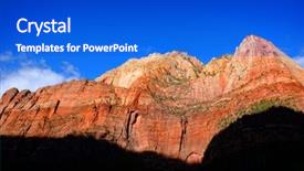  Presentation with trees - Amazing presentation theme having granduer - cliffs with red canyons backdrop and a cobalt blue colored foreground