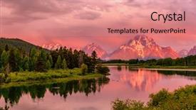  Presentation with teton - Presentation with grandwater - grand teton mountains from oxbow background and a coral colored foreground