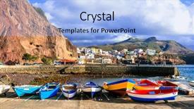  Presentation with traditional - Slide set consisting of grandwater - puerto de sardina - traditional background and a light blue colored foreground