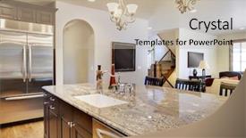  Presentation with infrastructure network operations center - PPT theme featuring granite - kitchen with view looking background and a mint green colored foreground