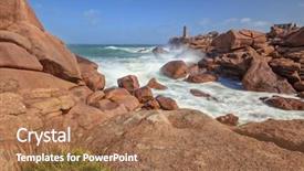  Presentation with shot - Audience pleasing theme consisting of granite - long exposure daylight shot backdrop and a coral colored foreground
