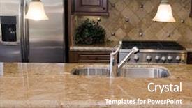  Presentation with granite - Presentation enhanced with granite - modern luxury kitchen background and a coral colored foreground