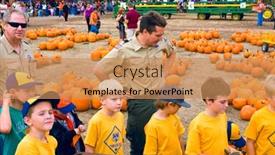  Presentation with scouts - Presentation theme featuring granite-bay-california-usa-october background and a coral colored foreground