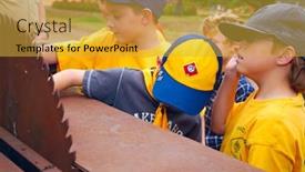  Presentation with scouts - Presentation consisting of granite-bay-california-usa-october background and a yellow colored foreground