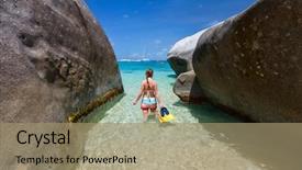  Presentation with virgin islands - Amazing presentation theme having granite boulders at virgin backdrop and a coral colored foreground