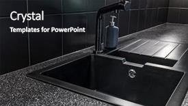  Presentation with tiles - Slide deck consisting of granite counter tops - kitchen countertop with black modern background and a dark gray colored foreground