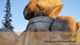  Presentation with spirit - Colorful presentation theme enhanced with granite-rock-formation-in-vedauwoo backdrop and a coral colored foreground