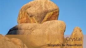 Presentation with recreation - PPT theme featuring granite-rock-formation-in-vedauwoo background and a gold colored foreground