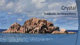  Presentation with granite - Presentation enhanced with granite rocks of saint pierre island in seychelles indian ocean background and a light blue colored foreground