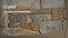  Presentation with stone masonry - Slide set featuring granite stone bush hammered masonry background and a gray colored foreground