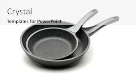  Presentation with granite - PPT theme having granite-stone-non-stick-frying background and a white colored foreground