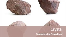  Presentation with granite - Theme having granite stones rocks set isolated background and a coral colored foreground