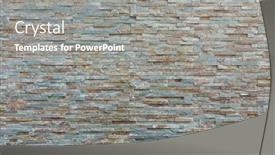  Presentation with granite - Colorful presentation design enhanced with granite tiles natural stone wall backdrop and a gray colored foreground