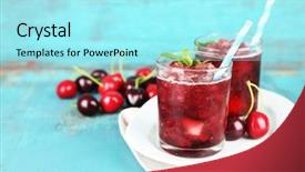  Presentation with cherry bloosom - Audience pleasing slides consisting of granitz - closeup of cherry granita backdrop and a  colored foreground