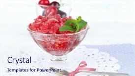  Presentation with cherry - Slides featuring granitz - closeup of cherry granita background and a  colored foreground