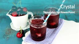  Presentation with color naranjo y blanco - Presentation with granitz - closeup of cherry granita background and a  colored foreground