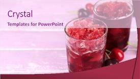  Presentation with hai color - Audience pleasing slides consisting of granitz - closeup of cherry granita backdrop and a  colored foreground