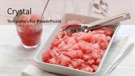  Presentation with ice - Amazing slides having granitz - homemade watermelon ice sorbet granita backdrop and a coral colored foreground