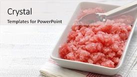  Presentation with ice - Beautiful PPT theme featuring granitz - homemade watermelon ice sorbet granita backdrop and a  colored foreground