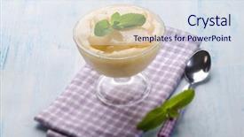  Presentation with focus - Presentation having granitz - orange sorbetto selective focus background and a sky blue colored foreground