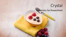  Presentation with frozen foods raspberry blueberry cranberry - Slide deck with granitz - orange sorbetto with blueberry background and a  colored foreground