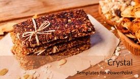  Presentation with granola - PPT theme having granola bar background and a coral colored foreground