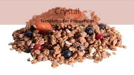  Presentation with granola - PPT layouts consisting of granola-isolated-on-white background and a coral colored foreground