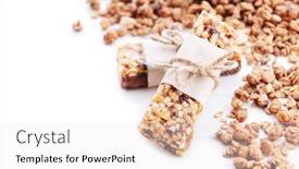  Presentation with granola - Colorful PPT theme enhanced with granola-isolated-on-white backdrop and a white colored foreground