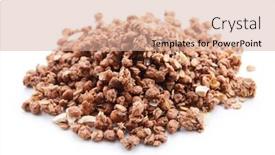  Presentation with granola - Cool new slides with granola-isolated-on-white backdrop and a coral colored foreground
