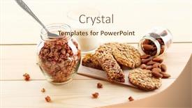  Presentation with granola - Colorful PPT theme enhanced with granola-on-table backdrop and a cream colored foreground